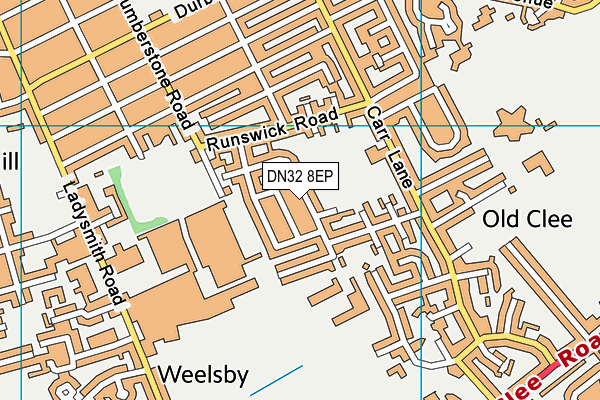 DN32 8EP map - OS VectorMap District (Ordnance Survey)