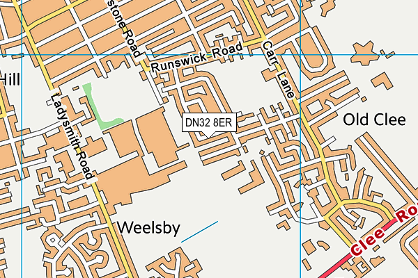 DN32 8ER map - OS VectorMap District (Ordnance Survey)