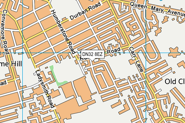 DN32 8EZ map - OS VectorMap District (Ordnance Survey)