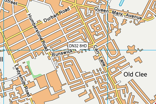 DN32 8HD map - OS VectorMap District (Ordnance Survey)