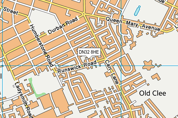 DN32 8HE map - OS VectorMap District (Ordnance Survey)