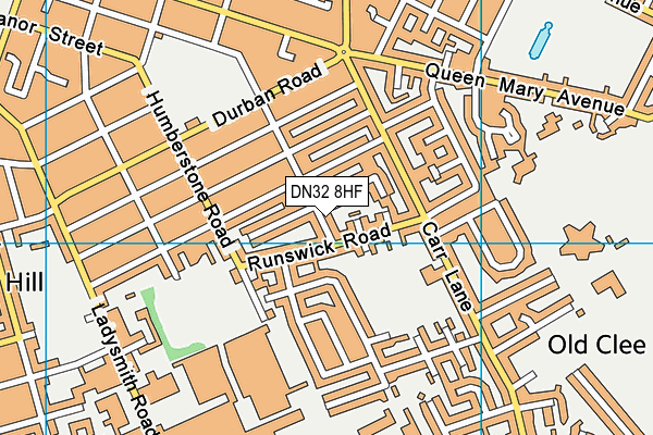DN32 8HF map - OS VectorMap District (Ordnance Survey)