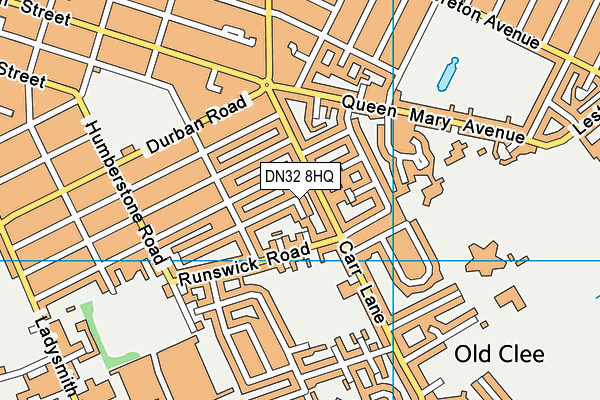 DN32 8HQ map - OS VectorMap District (Ordnance Survey)