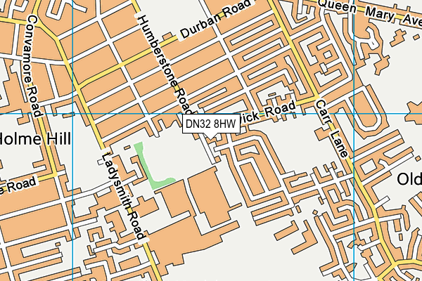 DN32 8HW map - OS VectorMap District (Ordnance Survey)