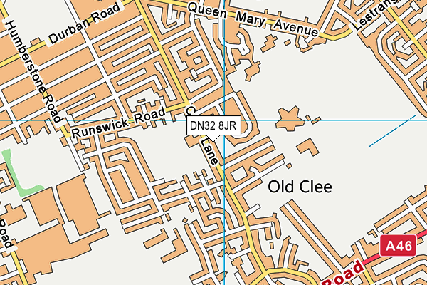 DN32 8JR map - OS VectorMap District (Ordnance Survey)