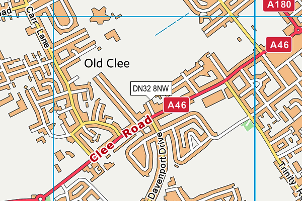 DN32 8NW map - OS VectorMap District (Ordnance Survey)