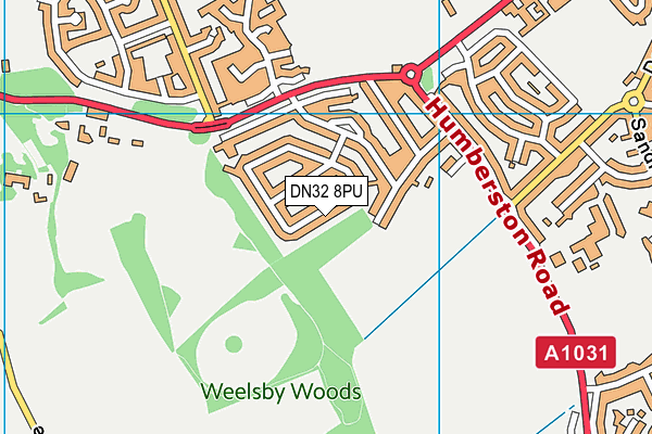 DN32 8PU map - OS VectorMap District (Ordnance Survey)