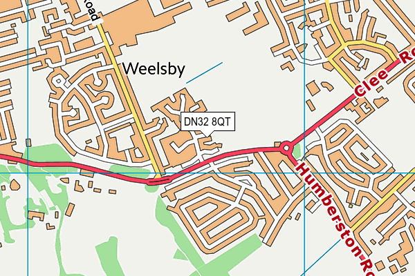 DN32 8QT map - OS VectorMap District (Ordnance Survey)