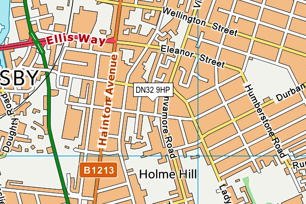 DN32 9HP map - OS VectorMap District (Ordnance Survey)