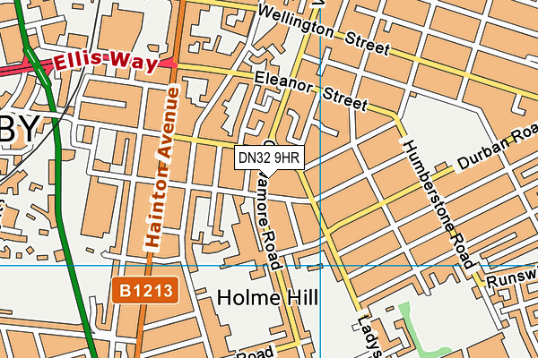 DN32 9HR map - OS VectorMap District (Ordnance Survey)