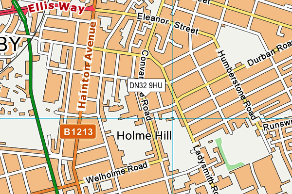 DN32 9HU map - OS VectorMap District (Ordnance Survey)