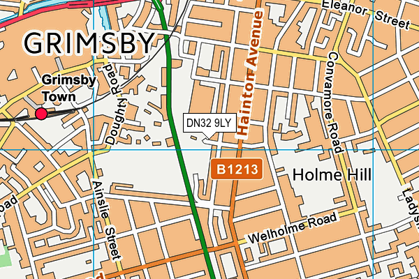 DN32 9LY map - OS VectorMap District (Ordnance Survey)