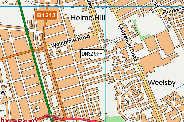 DN32 9PH map - OS VectorMap District (Ordnance Survey)