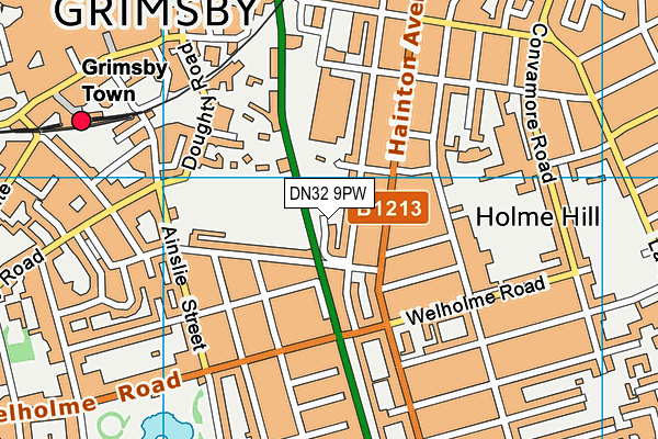 DN32 9PW map - OS VectorMap District (Ordnance Survey)