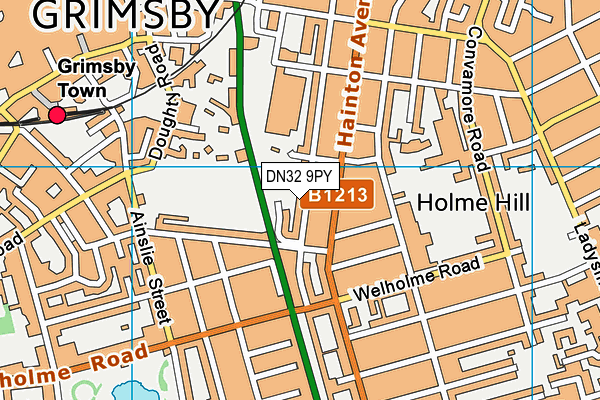 DN32 9PY map - OS VectorMap District (Ordnance Survey)