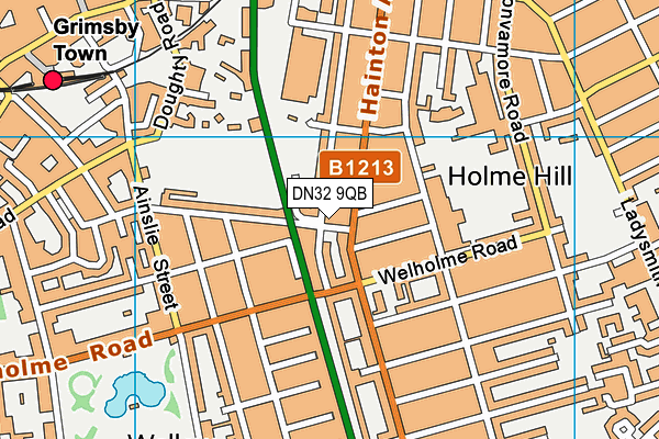 DN32 9QB map - OS VectorMap District (Ordnance Survey)