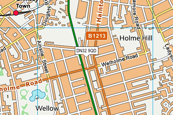 DN32 9QD map - OS VectorMap District (Ordnance Survey)
