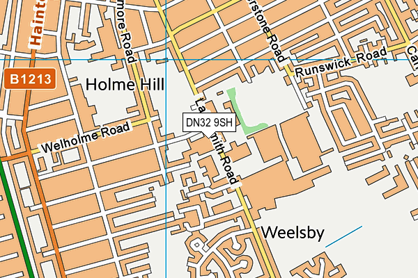 DN32 9SH map - OS VectorMap District (Ordnance Survey)