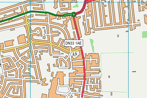 DN33 1AE map - OS VectorMap District (Ordnance Survey)