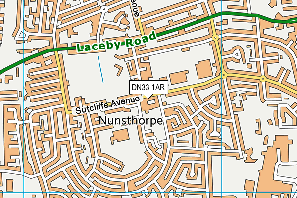 DN33 1AR map - OS VectorMap District (Ordnance Survey)