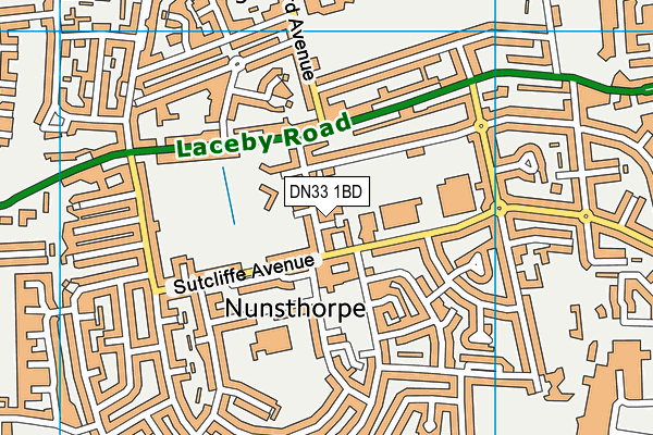 DN33 1BD map - OS VectorMap District (Ordnance Survey)