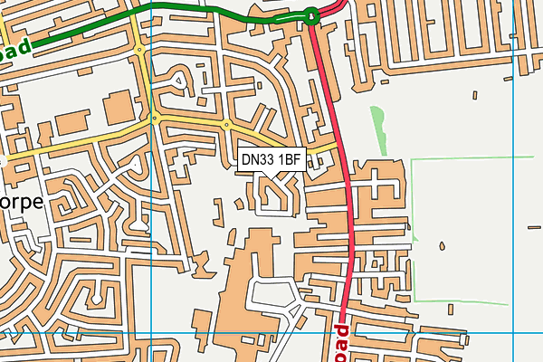 DN33 1BF map - OS VectorMap District (Ordnance Survey)