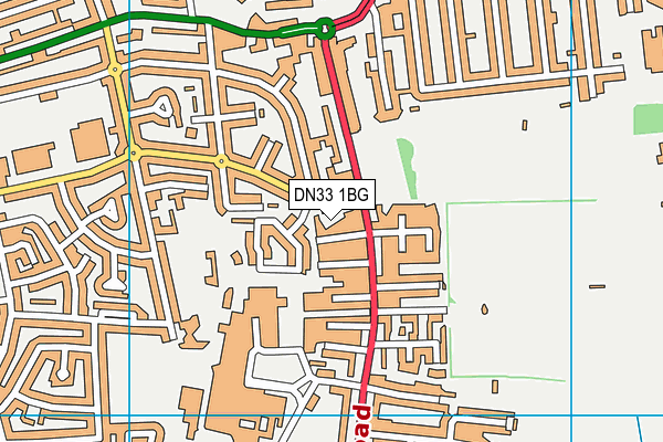 DN33 1BG map - OS VectorMap District (Ordnance Survey)
