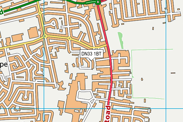 DN33 1BT map - OS VectorMap District (Ordnance Survey)