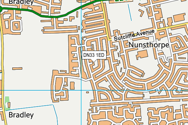 DN33 1ED map - OS VectorMap District (Ordnance Survey)