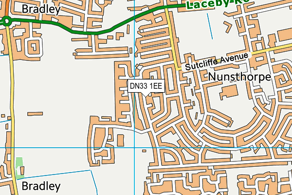 DN33 1EE map - OS VectorMap District (Ordnance Survey)