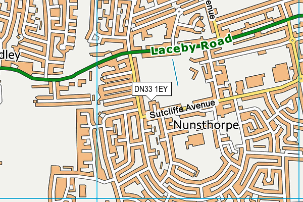 DN33 1EY map - OS VectorMap District (Ordnance Survey)