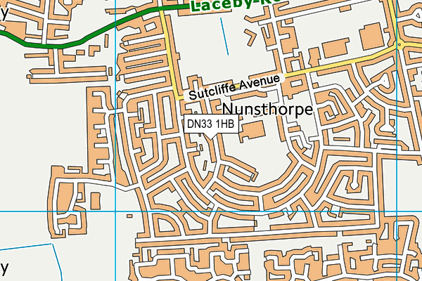 DN33 1HB map - OS VectorMap District (Ordnance Survey)