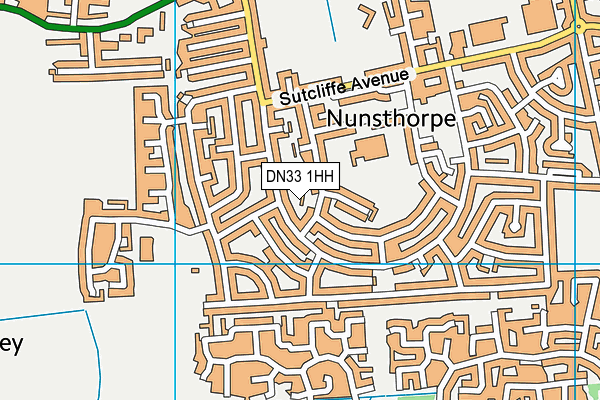 DN33 1HH map - OS VectorMap District (Ordnance Survey)