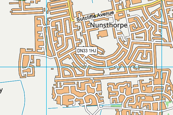 DN33 1HJ map - OS VectorMap District (Ordnance Survey)