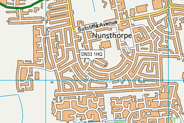 DN33 1HQ map - OS VectorMap District (Ordnance Survey)
