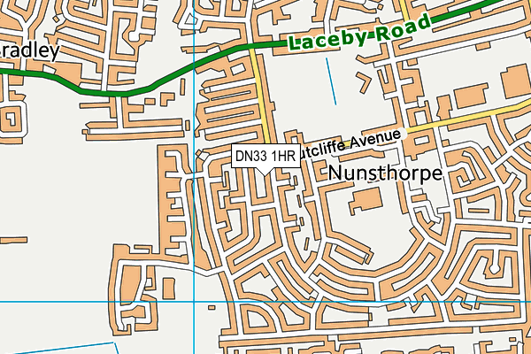 DN33 1HR map - OS VectorMap District (Ordnance Survey)
