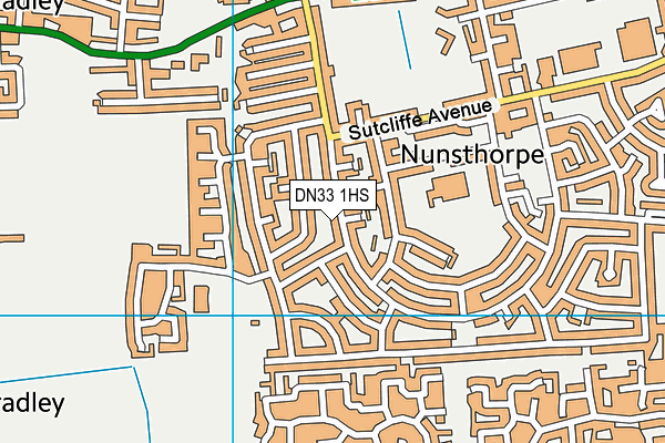 DN33 1HS map - OS VectorMap District (Ordnance Survey)