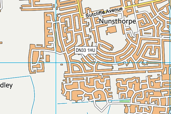 DN33 1HU map - OS VectorMap District (Ordnance Survey)