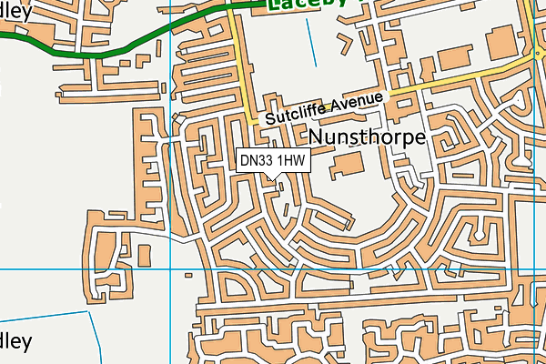DN33 1HW map - OS VectorMap District (Ordnance Survey)