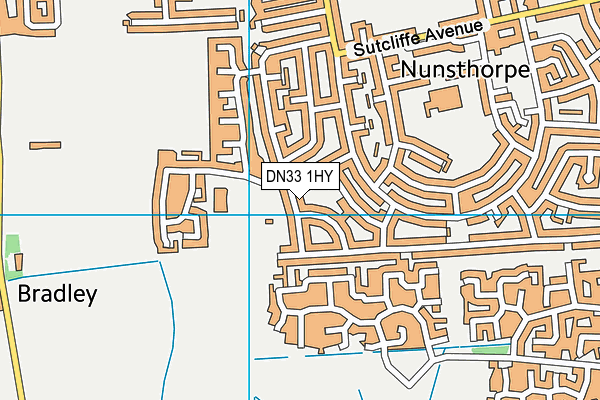 DN33 1HY map - OS VectorMap District (Ordnance Survey)