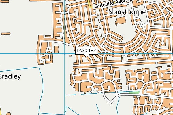 DN33 1HZ map - OS VectorMap District (Ordnance Survey)