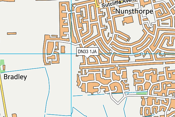 DN33 1JA map - OS VectorMap District (Ordnance Survey)