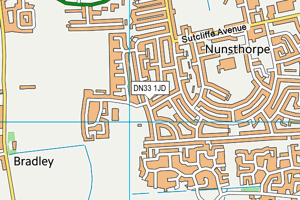 DN33 1JD map - OS VectorMap District (Ordnance Survey)