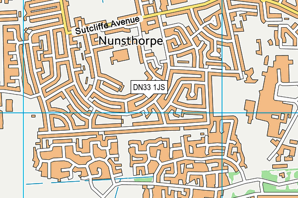 DN33 1JS map - OS VectorMap District (Ordnance Survey)