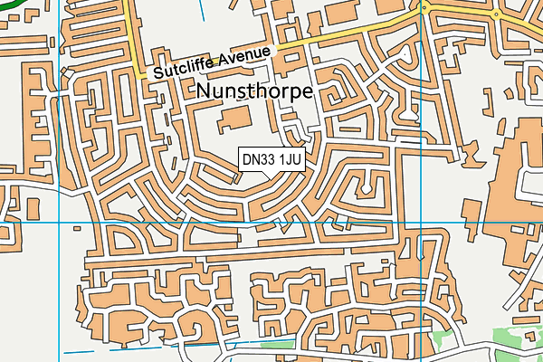 DN33 1JU map - OS VectorMap District (Ordnance Survey)