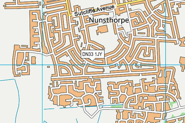 DN33 1JY map - OS VectorMap District (Ordnance Survey)