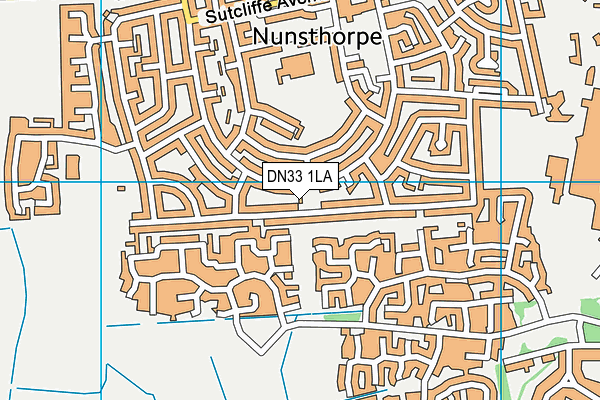 DN33 1LA map - OS VectorMap District (Ordnance Survey)