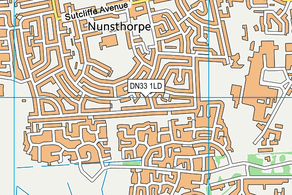 DN33 1LD map - OS VectorMap District (Ordnance Survey)