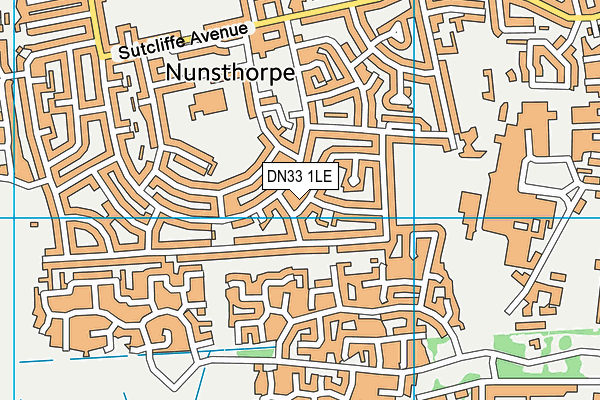 DN33 1LE map - OS VectorMap District (Ordnance Survey)