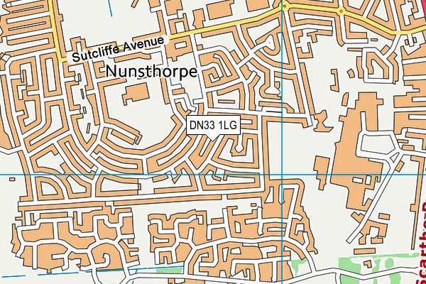 DN33 1LG map - OS VectorMap District (Ordnance Survey)